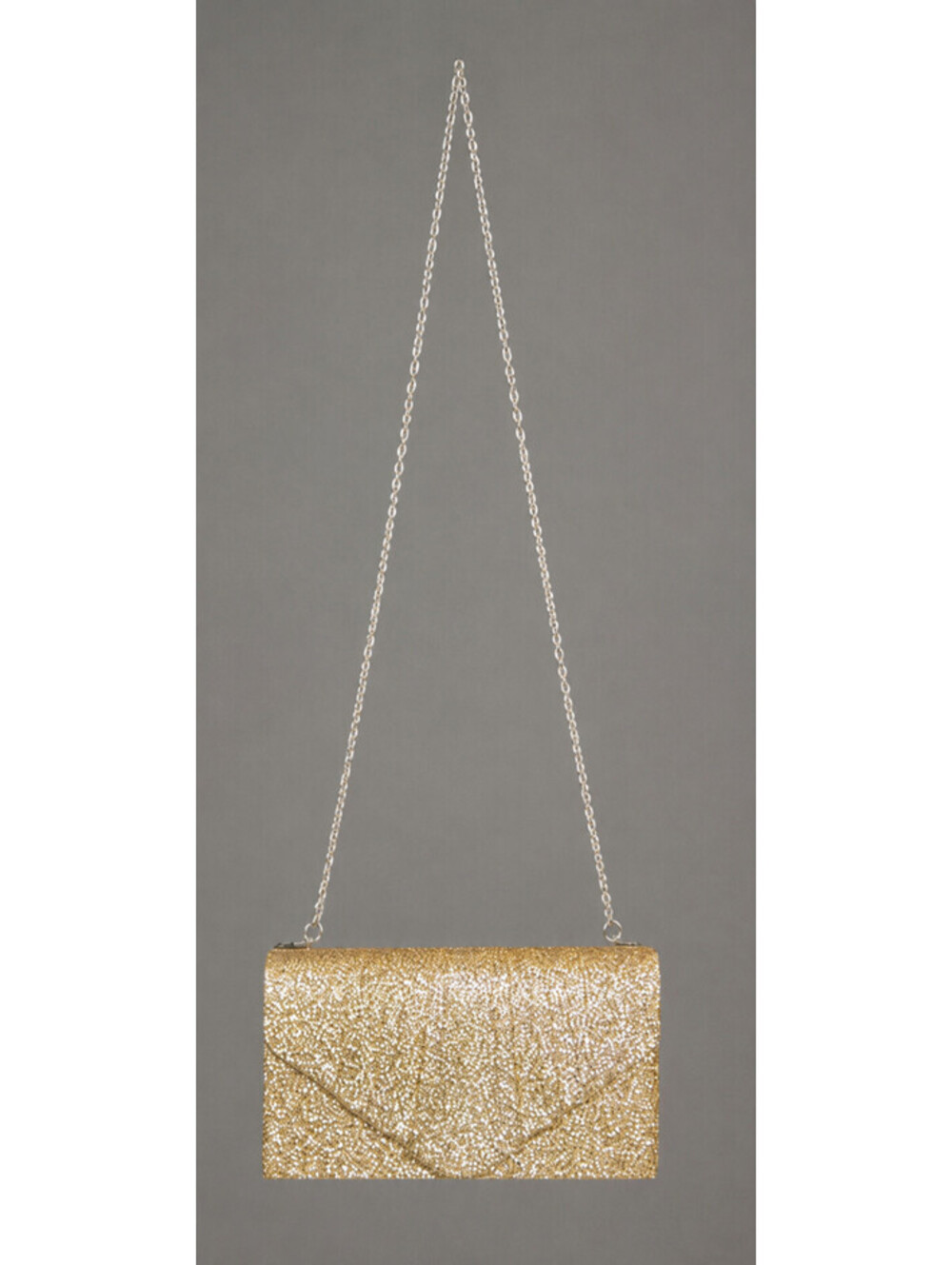 Gold Glitter Pleated Evening Clutch Shoulder Bag Wedding Prom Formal Purse Party